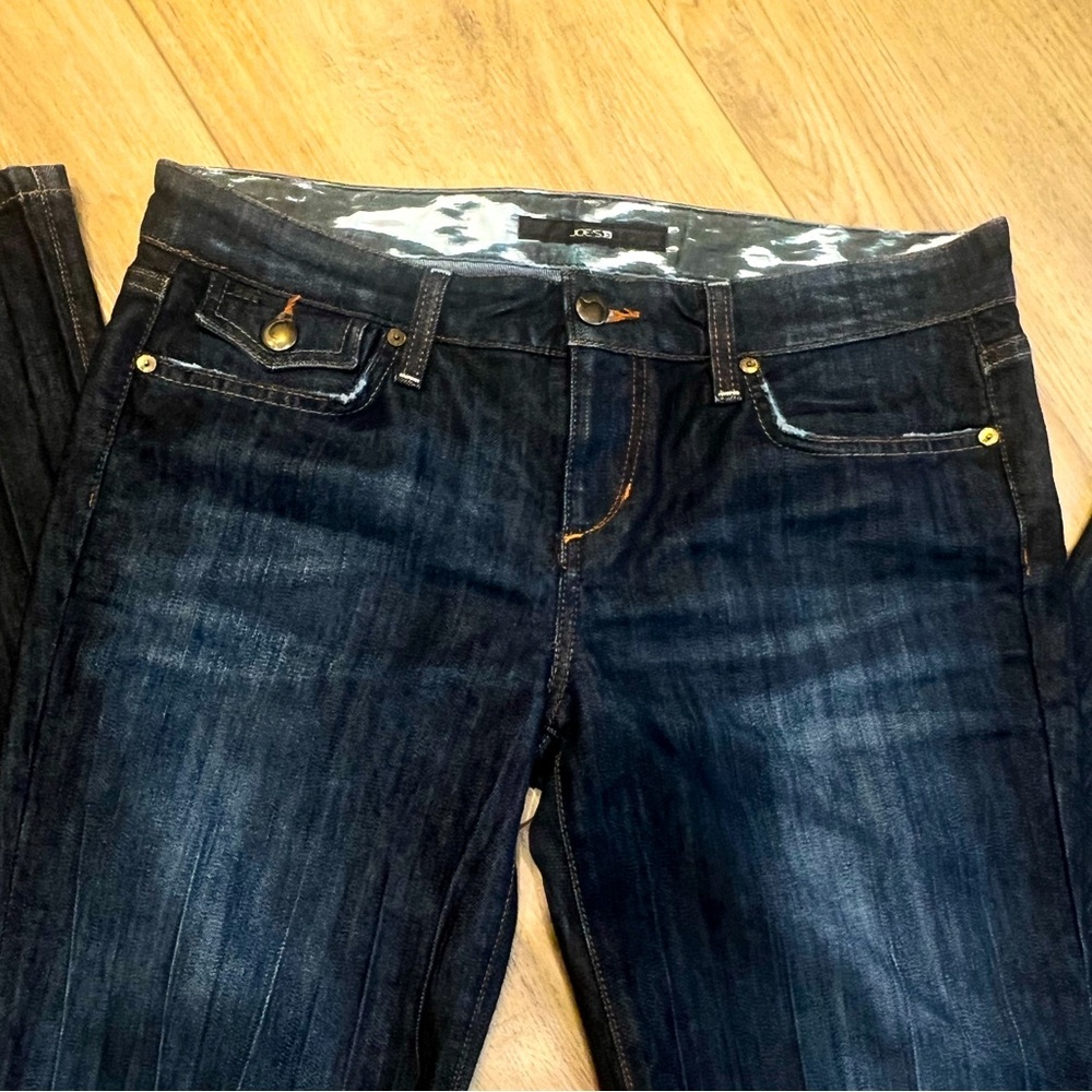 EUC 🎉 JOE’s Jeans ROCKER Dark Blue Long Low Waist Denim Blue Jeans W 29 L 34 - Picture 5 of 9